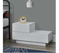 Table de Nuit Sebokeng Petit Tiroir Côté Gauche 38 x 70 x 35 cm Blanc Mat [en.casa]