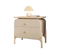 Table de Nuit/Table de Canapé Table De Chevet Créative en Bois Massif De Style Crème, Mini Armoire De Chevet Simple for Chambre À Coucher Petite Table Basse
