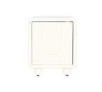 Table de nuit, table de chevet avec 1 porte en bois coloris blanc- longueur 45 x profondeur 40 x Hauteur 55 cm -PEGANE -