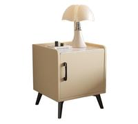 Table de nuit Table de chevet avec table de chevet cachée et coffre-fort avec plateau en faux marbre, table d'appoint avec verrouillage par mot de passe par empreinte digitale for chambre à coucher, s