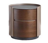 Table de Nuit Table de Nuit Table Ronde en Bois Massif Ardoise Table Top avec Robe Tiroir Mode 50×50×48cm Armoire Table d'appoint