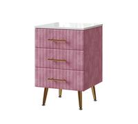 Vicco Table de Nuit Velia, Rose, 41x62cm