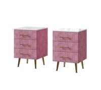 Table de nuit Velia, Lot de 2, Rose, Vicco 53034