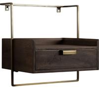 Table de nuit WOHNLING 44x45x35 cm Bois massif Console de nuit Suspendue Boxspring