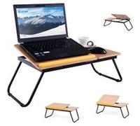 table de ordinateur giantex pliable portable 55x32x23cm pour angle ajustable en 4 positions en MDF et métal G