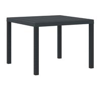 Table de Patio Carrée vidaXL Design Moderne Gris Anthracite 1M Résistante aux UV et à l'Eau Légère Accueille 4 Personnes 871680