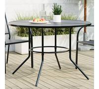 Table de Patio Ronde Jardin Extérieur Anthracite Acier Enduit de Poudre vidaXL