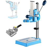Table de perceuse rotative robuste avec serrage réglable (38-50 mm) et course de 80 mm - Base robuste en fonte d'aluminium pour le perçage du bois et du métal