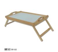 Table de petit déjeuner en bois pour ordinateur portable Table d'appoint en bois véritable Plateau en bois véritable