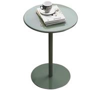 Table de petit-déjeuner ronde avec base en métal | Table de bar rabattable, table d'appoint basse, table d'appoint de cuisine, table de canapé - Noir, bleu, or, vert, rouge, blanc(Green,60x60x72cm)