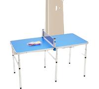 Table de ping-pong, MDF + aluminium, 152 x 76 x 76 cm, design pliable, filet, raquettes et balles inclus