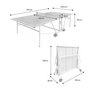 Alice's Garden - Table de ping Pong Outdoor Bleue - Table Pliable avec 2 Raquettes et 3 balles. pour Utilisation extérieure. Sport Tennis de Table