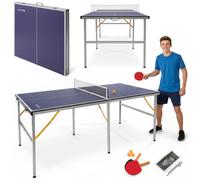 Table de ping-pong pliable portable 180x92 cm hypermotion avec raquettes