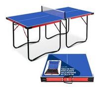 Table de Ping Pong - SereneLife - Bleu - pliable - filet, clipper, poteau, 2 raquettes, 3 balles Bleu G