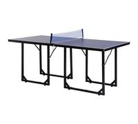 Table De Ping-Pong Tennis De Table Pliable Compacte Pieds De Nivellement Antidérapants Acier Noir Mdf Bleu