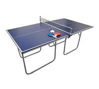 Table De Pingpong Tennis De Table Pliable En Fer 180 Cm X 120 Cm Extérieur Intérieur Fun [Balle Et Raquettes Incluses] Bleu