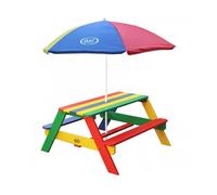 Table de pique-nique - AXI - Nick - Avec parasol réglable - En bois de hemlock - Pour enfants à partir de 3 ans