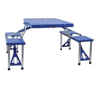 Table de pique-nique - BAYA SUN - Pliable - 4 places - Plastique et Aluminium - Bleu