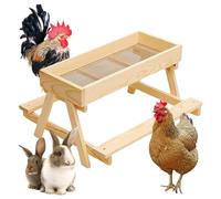 Table de pique-nique de poulet sans gaspillage - mangeoire de table de poulet en bois | Lapin alimentation | Le support de fond en filet les aliments frais secs pour la volaille de bétail