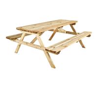 Table de pique-nique en bois romane