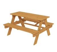 Table De Pique-Nique Enfant 4 Personnes Bois Pré-Huilé Marron