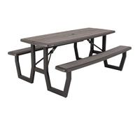 Table de pique-nique Lifetime Rough-Cut pliable marron