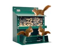 Table De Pique-Nique Mangeoire Pour Écureuils - Maison Mangeoire Pour Animaux, Résistant aux Intempéries Pour Jardin avec Nourriture Hiver Observation Naturelle Canards Poulets Pour