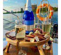 Table De Pique-Nique Pliable En Bois, Meuble D'extérieur, Portable, Stable, Mini, Camping, Support Pour Verres, Bière, Vin