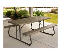 Lifetime Table Résine Pliante 183x76 + bancs - 60112