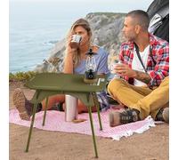 Table de pique-nique pliante - bureau de camping portable, meubles de voyage légers | Table de plage compacte anti traîneau, support pliable multi-but pour la randonnée extérieure et l'utilisation