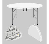 Table de pique-nique pliante portable avec poignée, support en métal, capacité de charge de 300 kg, idéale pour camping, barbecue, jardin et activités de plein air