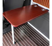 Table de pique-nique pliante portable en aluminium avec dessus amovible, support en tuyau d'acier, planche écologique et tasse d'évier - Idéal pour le camping, les activités de plein air et le hayon.