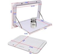 Table de pique-nique pliante pour camping-car, alliage d'aluminium durable, design mural peu encombrant,Petit blanc