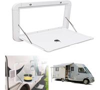 Table de pique-nique pliante pour camping-car, alliage d'aluminium durable, design mural peu encombrant,Blanc