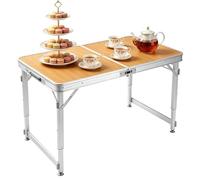 Table de pique-nique pliante, table de cuisson portative réglable aluminium table utilitaire établi de préparation des aliments les fêtes dans le jardin les divertissements dans le jardin(118cm)