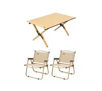 Table de pique-nique portable avec chaises robustes pour camping, pique-nique, restauration et activités culinaires - Design extra large