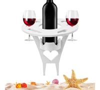 Table De Pique-Nique Portable Plateau d'extérieur pour apéritif et vin avec