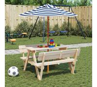 Table de Pique-nique pour 4 Enfants avec Trou de Parasol Extérieur Spin vidaXL