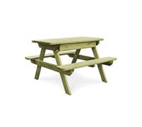 Vidaxl Table De Pique-Nique Pour Enfants Avec Bancs Pinède Imprégnée Vert