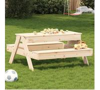 Table de pique-nique - vidaXL - Enfants - Pin massif - Bac à sable - 99,5x105x52 cm