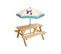 Table de Piquenique pour Enfant FUN HOUSE INDIAN PANDA Bois Parasol inclus G
