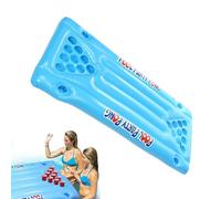 Table de Piscine, Jeu de Table de Piscine - Matelas aérien Flottant pingpong,Pool de bière Pong Lounge Radeau Toys Pleflatable Table pour Adultes pour Les Jeux de fête Accessoires