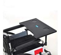 Table de plateau en plastique pour pieds de fauteuil roulant pour écrire, lire et manger, à fixer aux bras de fauteuil roulant standard et de bureau (pour fauteuils roulants de 16 à 18 pouces)