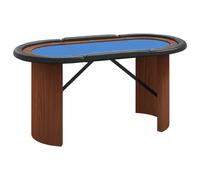 Table De Poker 10 Joueurs Bleu 160x80x75 Cm Vidaxl Vidaxl Bleu