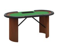 Table De Poker 8 Joueurs Avec Plateau À Jetons Vert 160x80x75cm Vidaxl Vidaxl Vert