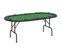 Table De Poker Pliable 10 Joueurs Vert 206x106x75 Cm Vidaxl Vidaxl Vert