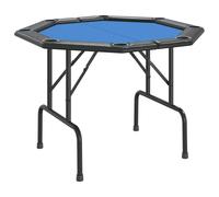 Table De Poker Pliable 8 Joueurs Bleu 108x108x75 Cm Vidaxl Vidaxl Bleu