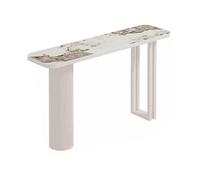 Table de porche en fer forgé blanc - Table d'appoint élégante pour le salon et la copropriété - Élégante 80 x 30 x 80 cm, parfaite pour la décoration de la maison
