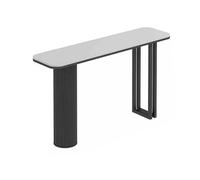 Table de porche en fer forgé élégante pour salon et couloir, table console noire élégante pour copropriété, 120 x 30 x 80 cm