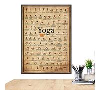 Table de posture yoga affiche d'étirement de yoga pour tout le corps, planche de position de yoga pour les amateurs de yoga pour augmenter la flexibilité et détendre le corps et